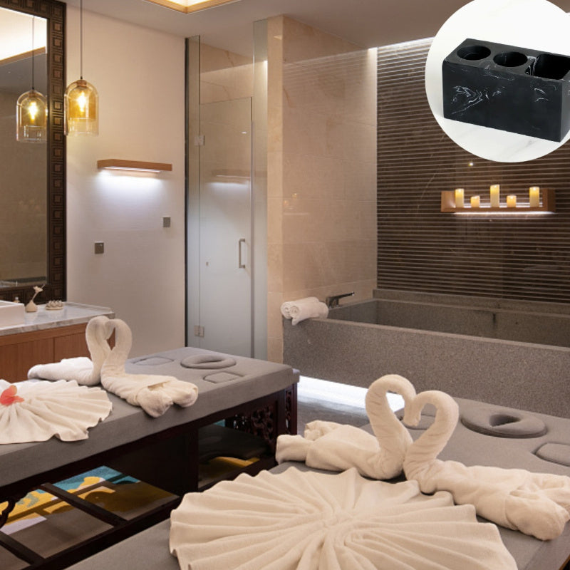 1pc Toothbrush Holder Stand, Electric Toothbrush Holder For Bathroom, Imitation Marble Pattern Countertop Bathroom Organizer, Multifunctional Toothbrush Toothpaste Storage Rack, Bathroom Accessories