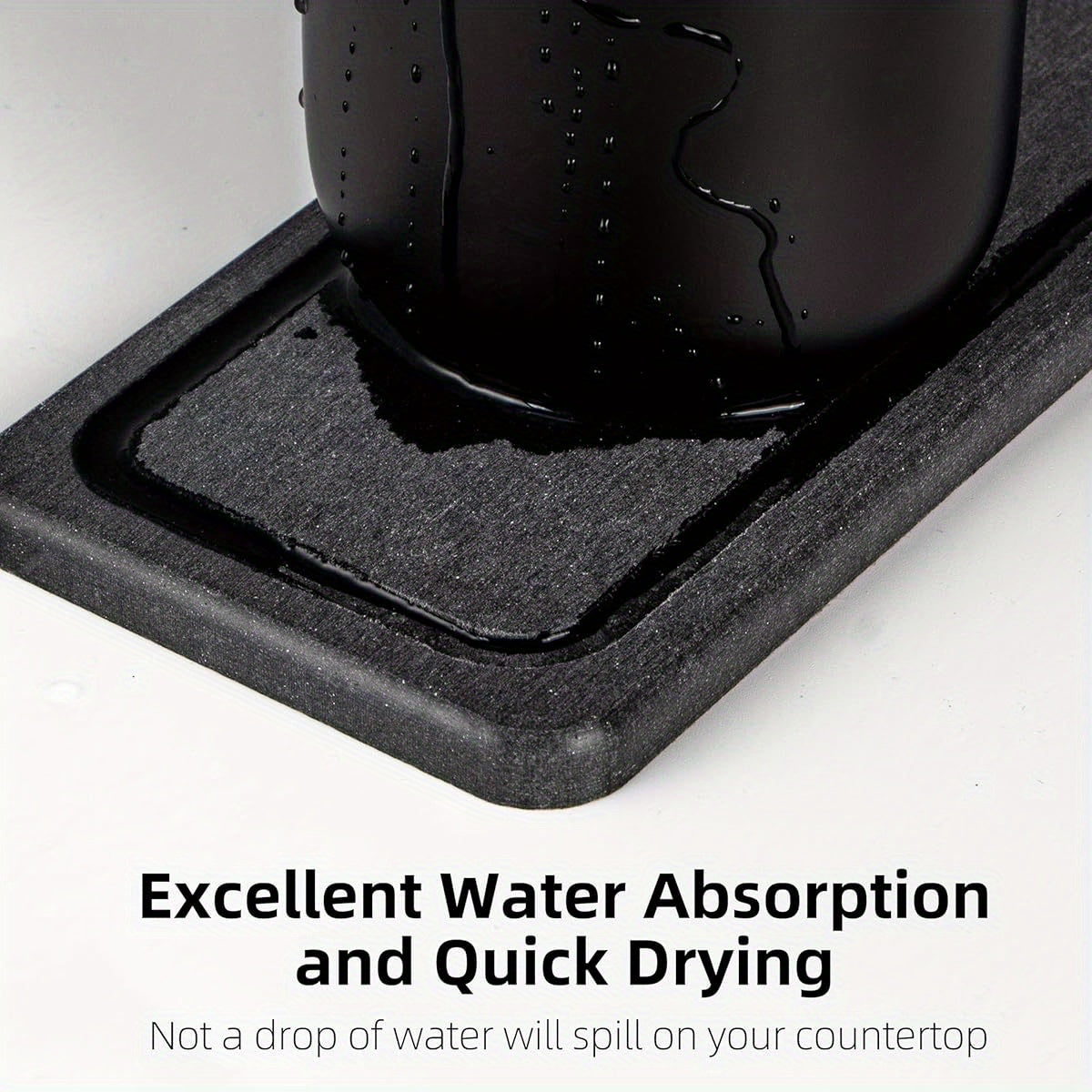 Toothbrush Holders with Water Absorbing Diatomite for Bathrooms, Electric Tooth Brush Toothpaste Holder, Kitchen Countertop Sink Caddy Sponge Organizers and Storage, Stone Drying