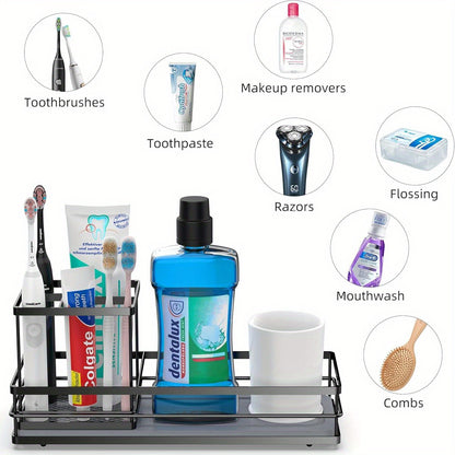 Toothbrush Holders with Water Absorbing Diatomite for Bathrooms, Electric Tooth Brush Toothpaste Holder, Kitchen Countertop Sink Caddy Sponge Organizers and Storage, Stone Drying