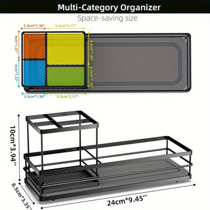 Toothbrush Holders with Water Absorbing Diatomite for Bathrooms, Electric Tooth Brush Toothpaste Holder, Kitchen Countertop Sink Caddy Sponge Organizers and Storage, Stone Drying